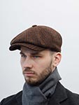 Кепка LIERYS арт. 6880201 8-PANEL CAP HARRIS TWEED (темно-коричневый)